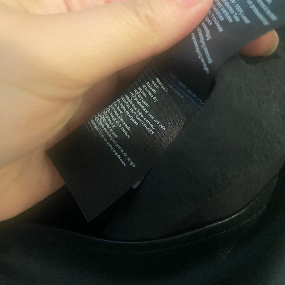 ba&sh Black Lamb Leather Wrap Top - Picture 5 of 6